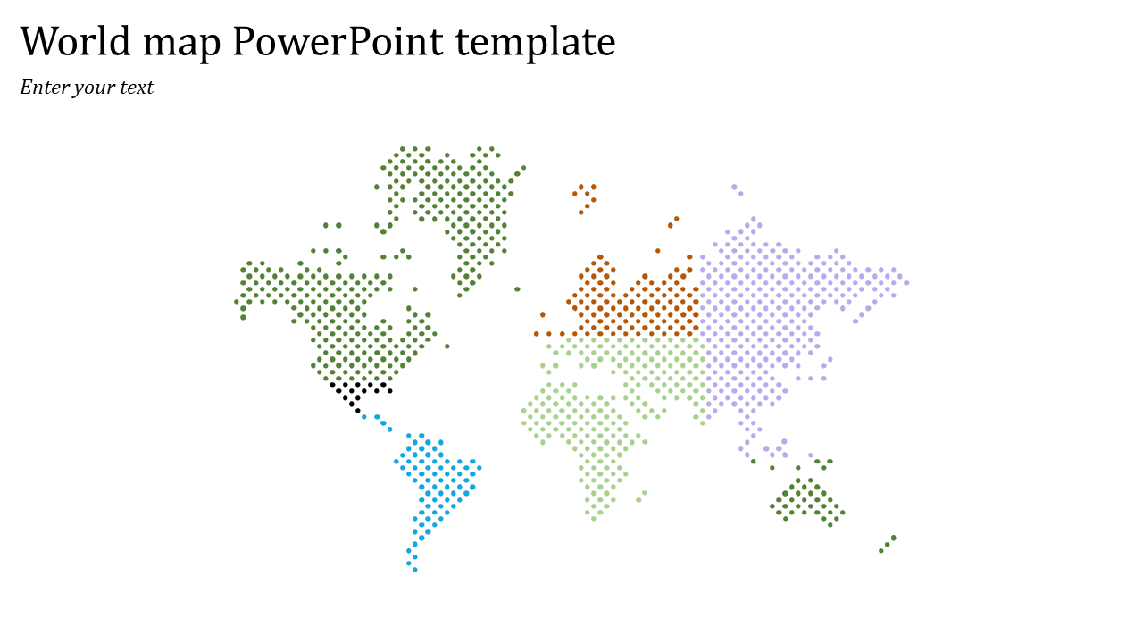 Customized World Map PowerPoint Template Slide Designs
